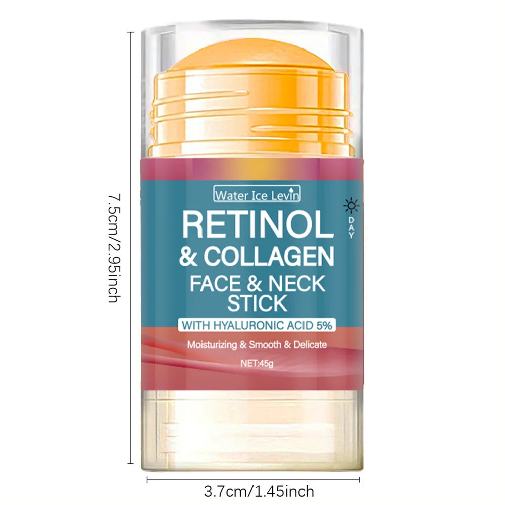 Retinol & Collagen Face Stick – Hydrating Hyaluronic Acid Balm for Firming & Neck Care