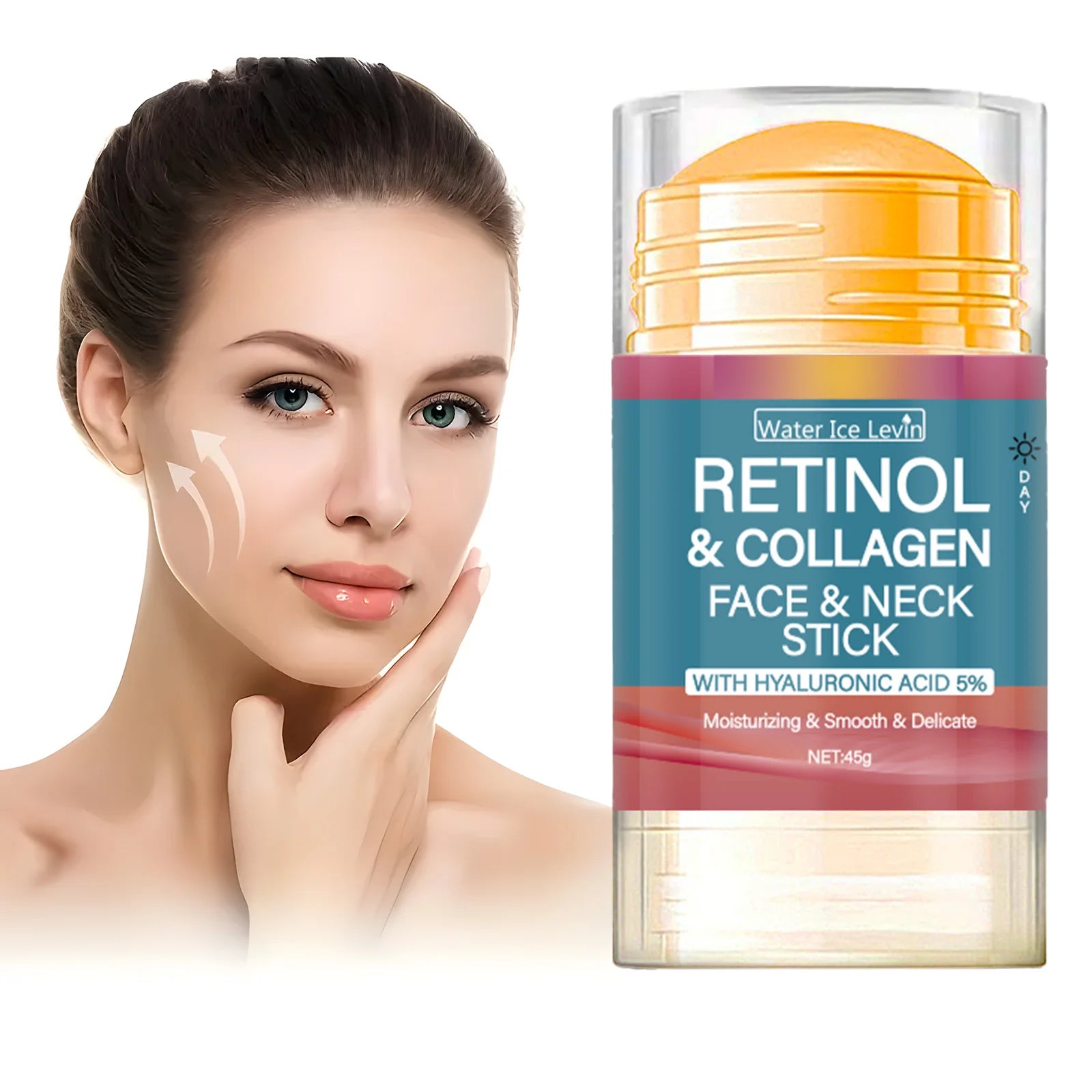 Retinol & Collagen Face Stick – Hydrating Hyaluronic Acid Balm for Firming & Neck Care