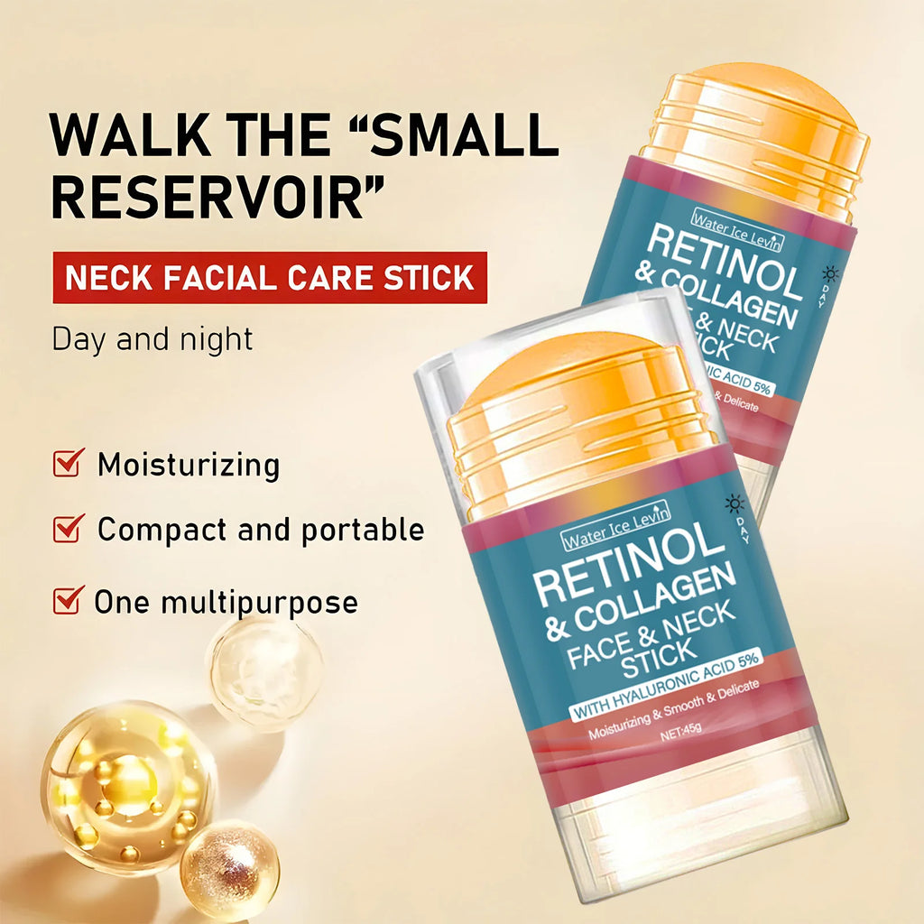 Retinol & Collagen Face Stick – Hydrating Hyaluronic Acid Balm for Firming & Neck Care