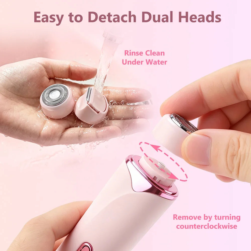 2-in-1 Bikini Trimmer for Women | Electric Shaver for Body & Intimate Areas