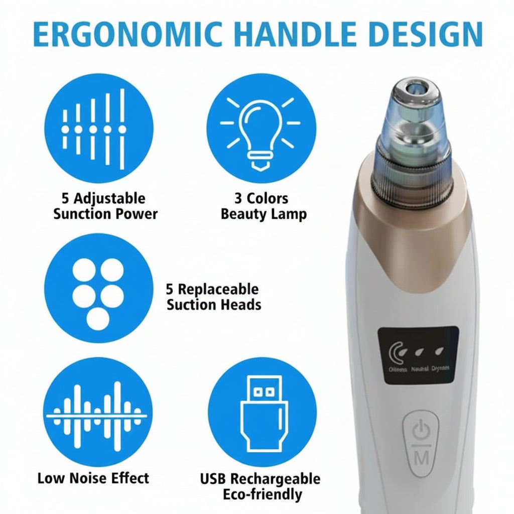 Luxury blackhead remover vacuum for deep pore cleansing
