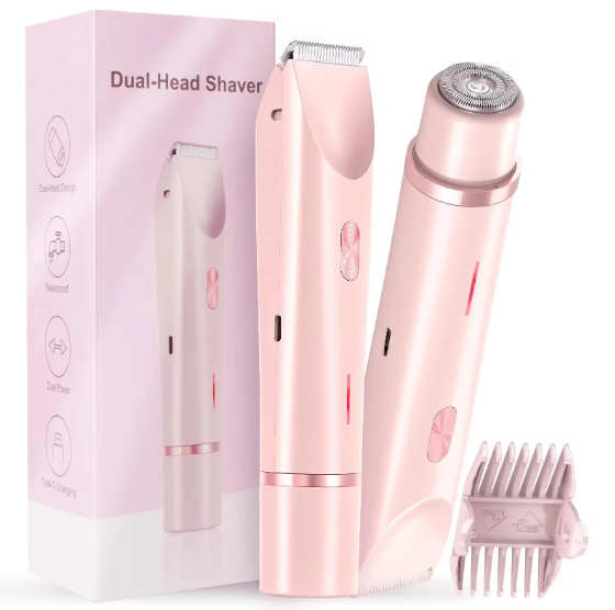 2-in-1 Bikini Trimmer for Women | Electric Shaver for Body & Intimate Areas